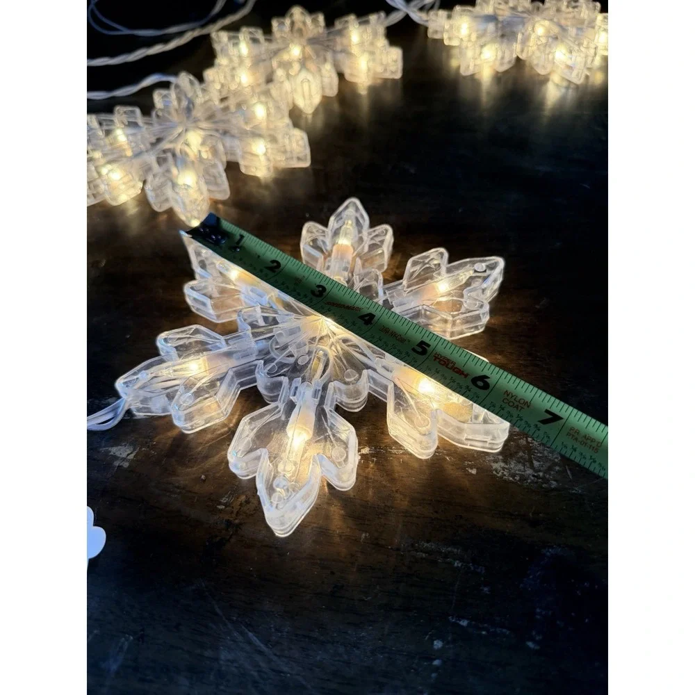 GE 5 CT 35 Light Snowflake Icicle Stylelights Sparkle Clear Christmas